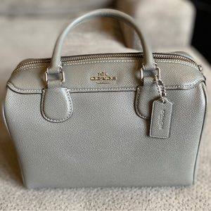 NEW Gray Leather COACH bag